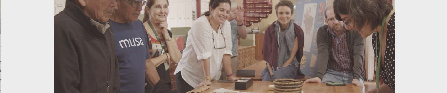 Brazilian Indigenous and non-Indigenous researchers and curators visit the Kew herbarium during a workshop in London in 2019 (photo: Bea Moyes)
