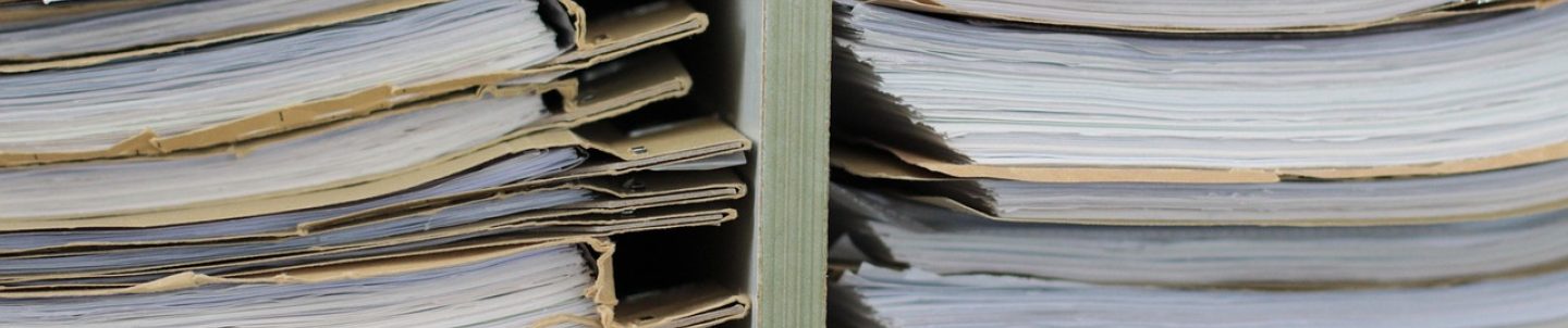 Kast met archiefmateriaal