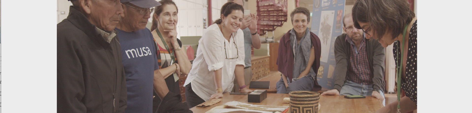 Brazilian Indigenous and non-Indigenous researchers and curators visit the Kew herbarium during a workshop in London in 2019 (photo: Bea Moyes)