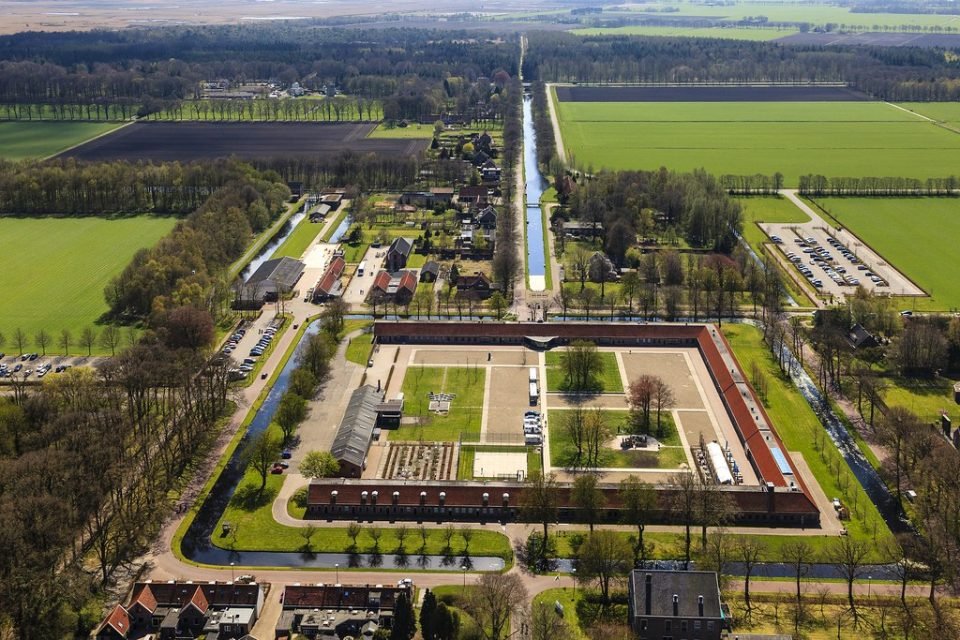 Aerial view of Veenhuizen, one of the Colonies of Benevolence in Drenthe, the Netherlands. Photo by Siebe Swart